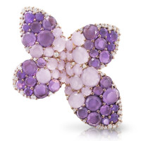 Ring Pasquale Bruni Secret Gardens Haute Couture, pink gold, diamonds, jade, amethyst Ring Pasquale Bruni Secret Gardens Haute Couture, pink gold, diamonds, jade, amethyst