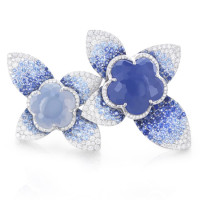 Ring Pasquale Bruni Secret Gardens Haute Couture, white gold, diamonds, sapphires Ring Pasquale Bruni Secret Gardens Haute Couture, white gold, diamonds, sapphires