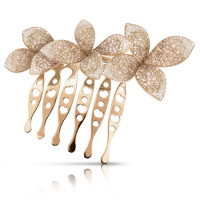 Hair decoration Pasquale Bruni Secret Gardens Haute Couture, pink gold, diamonds Hair decoration Pasquale Bruni Secret Gardens Haute Couture, pink gold, diamonds