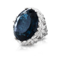 Ring Pasquale Bruni Ghirlanda Haute Couture, white gold, diamonds, topaz Ring Pasquale Bruni Ghirlanda Haute Couture, white gold, diamonds, topaz