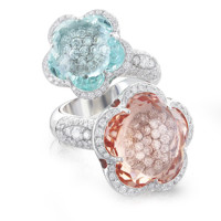 Ring Pasquale Bruni Bon Ton Haute Couture, white gold, diamonds, morganite, aquamarine Ring Pasquale Bruni Bon Ton Haute Couture, white gold, diamonds, morganite, aquamarine