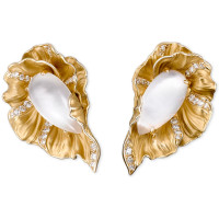 Earrings Magerit Gea Aurea Small, yellow gold, diamonds, quartz Earrings Magerit Gea Aurea Small, yellow gold, diamonds, quartz