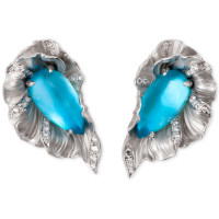 Earrings Magerit Gea Aurea Small, white gold, diamonds, topaz Earrings Magerit Gea Aurea Small, white gold, diamonds, topaz