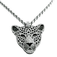 Carrera y Carrera Fieras Leopard pendant, white gold, diamonds Carrera y Carrera Fieras Leopard pendant, white gold, diamonds