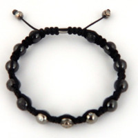 Shamballa bracelet, gold, ceramics