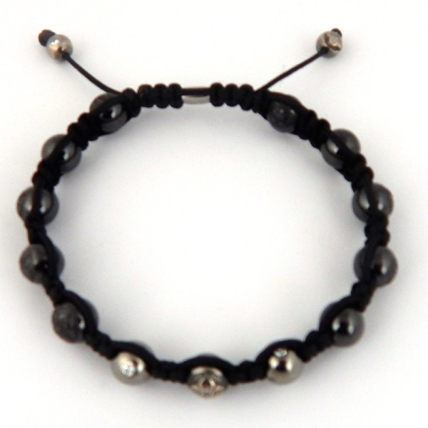 Shamballa bracelet, gold, ceramics Shamballa bracelet, gold, ceramics