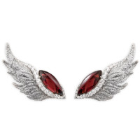 Earrings Magerit Hechizo Armonia, white gold, diamonds, pomegranate Earrings Magerit Hechizo Armonia, white gold, diamonds, pomegranate