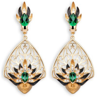 Earrings Magerit Hechizo Misterio, yellow gold, diamonds, topaz Earrings Magerit Hechizo Misterio, yellow gold, diamonds, topaz