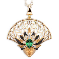 Pendant Magerit Hechizo Misterio, yellow gold, diamonds, topaz Pendant Magerit Hechizo Misterio, yellow gold, diamonds, topaz