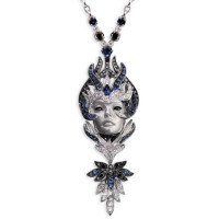 Pendant Magerit Hechizo Odile, white gold, diamonds, sapphires Pendant Magerit Hechizo Odile, white gold, diamonds, sapphires