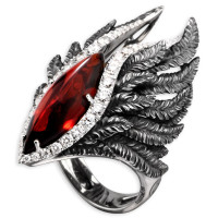 Ring Magerit Hechizo Armonia, white gold, diamonds, pomegranate Ring Magerit Hechizo Armonia, white gold, diamonds, pomegranate