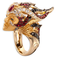 Ring Magerit Hechizo Odile, yellow gold, diamonds, rubies Ring Magerit Hechizo Odile, yellow gold, diamonds, rubies