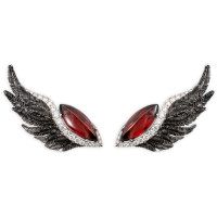 Earrings Magerit Hechizo Armonia, white gold, diamonds, pomegranate Earrings Magerit Hechizo Armonia, white gold, diamonds, pomegranate