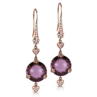 Pasquale Bruni Sissi earrings, rose gold, diamonds, amethysts Pasquale Bruni Sissi earrings, rose gold, diamonds, amethysts