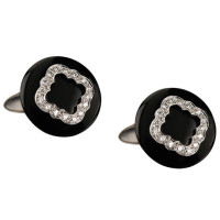 Carrera y Carrera cufflinks, onyx, white gold, diamonds Carrera y Carrera cufflinks, onyx, white gold, diamonds