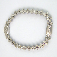 Crivelli bracelet, 750 white gold, diamonds