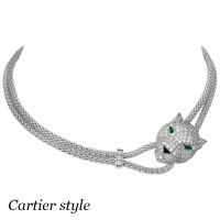 Naszyjnik Cartier Panthera, białe złoto, diamenty Naszyjnik Cartier Panthera, białe złoto, diamenty
