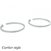 Cartier earrings, 18K white gold, diamonds Cartier earrings, 18K white gold, diamonds