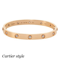 Cartier Love bracelet, 18K rose gold and diamonds Cartier Love bracelet, 18K rose gold and diamonds