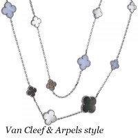 Van Cleef & Arpels Magic Alhambra 16 Motifs Necklace, white gold, mother of pearl Van Cleef & Arpels Magic Alhambra 16 Motifs Necklace, white gold, mother of pearl