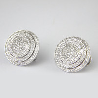 Luca Carati earrings, white gold, diamonds