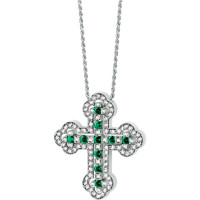 Damiani cross, white gold, diamonds, emeralds Damiani cross, white gold, diamonds, emeralds