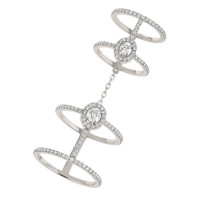 Messka Glamazone rings, white gold, diamonds