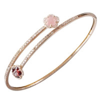 Pasquale Bruni Figlia Dei Fiori bracelet, rose gold, diamonds, chalcedony, garnet Pasquale Bruni Figlia Dei Fiori bracelet, rose gold, diamonds, chalcedony, garnet