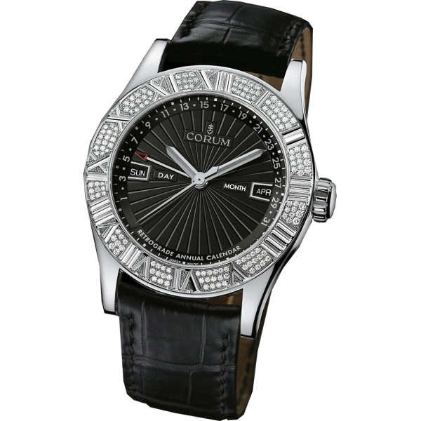 Corum watches Romvlvs Retrograde Annual Calendar WG Diamonds Limited 90 Corum watches Romvlvs Retrograde Annual Calendar WG Diamonds Limited 90