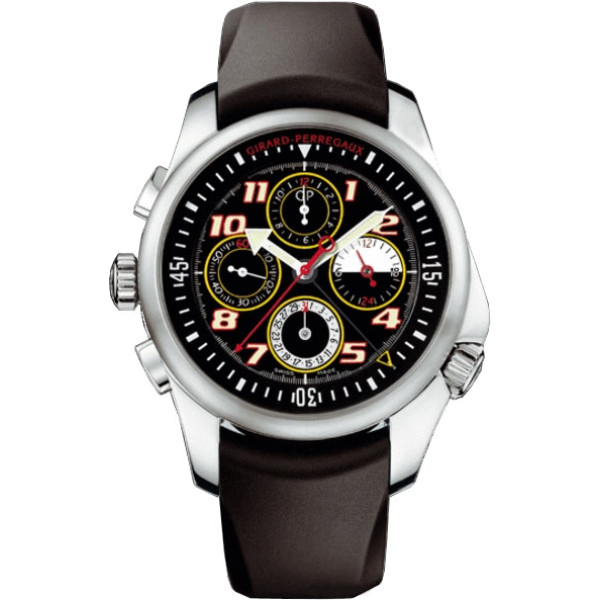 Girard Perregaux Uhren R&D 01 Chronograph (SS / Schwarz / Leder) Girard Perregaux Uhren R&D 01 Chronograph (SS / Schwarz / Leder)