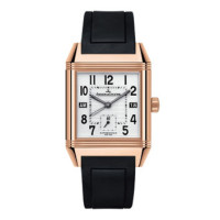 Jaeger LeCoultre watches Jaeger LeCoultre Reverso Squadra Hometime (PG / Silver / Rubber) Jaeger LeCoultre watches Jaeger LeCoultre Reverso Squadra Hometime (PG / Silver / Rubber)