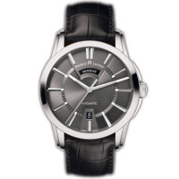 Maurice Lacroix watches Pontos Day/Date (SS / Gray / Leather) Maurice Lacroix watches Pontos Day/Date (SS / Gray / Leather)
