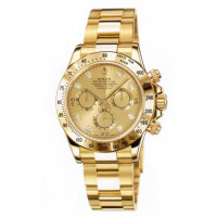 Rolex-Uhren Daytona Gelbgold – Oysterlock-Armband, Champagner-Zifferblatt, Diamanten Rolex-Uhren Daytona Gelbgold – Oysterlock-Armband, Champagner-Zifferblatt, Diamanten