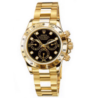Rolex-Uhren Daytona Gelbgold – Armband schwarzes Zifferblatt Diamant Rolex-Uhren Daytona Gelbgold – Armband schwarzes Zifferblatt Diamant