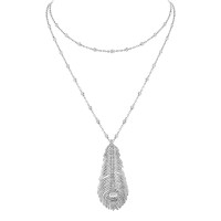 Boucheron Plume de Paon necklace, white gold, diamonds Boucheron Plume de Paon necklace, white gold, diamonds