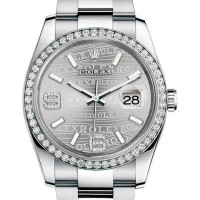 Rolex Datejust 36 Diamonds Rhodium Waves Dial Rolex Datejust 36 Diamonds Rhodium Waves Dial