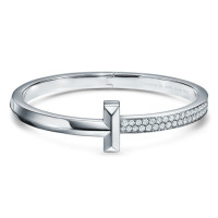 Tiffany & Co. Tiffany T bracelet, white gold, diamonds Tiffany & Co. Tiffany T bracelet, white gold, diamonds