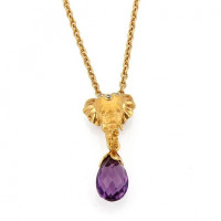 Carrera y Carrera Elephant pendant, yellow gold, amethyst, diamonds Carrera y Carrera Elephant pendant, yellow gold, amethyst, diamonds