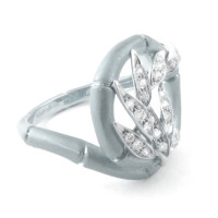 Carrera y Carrera Bambu ring, white gold, diamonds Carrera y Carrera Bambu ring, white gold, diamonds