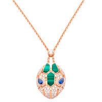 Bvlgari Serpenti necklace, rose gold, diamonds, sapphires, malachite Bvlgari Serpenti necklace, rose gold, diamonds, sapphires, malachite