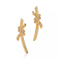 Tiffany Knot earrings, yellow gold, diamonds Tiffany Knot earrings, yellow gold, diamonds
