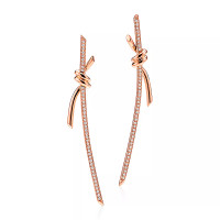 Tiffany Knot earrings, rose gold and diamonds Tiffany Knot earrings, rose gold and diamonds