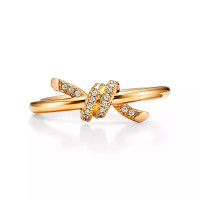 Tiffany Knot ring, yellow gold, diamonds Tiffany Knot ring, yellow gold, diamonds