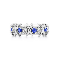 Tiffany & Co. ring Schlumberger, platinum, diamonds, sapphires Tiffany & Co. ring Schlumberger, platinum, diamonds, sapphires
