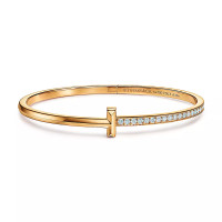 Tiffany T T1 Narrow bracelet, yellow gold, diamonds Tiffany T T1 Narrow bracelet, yellow gold, diamonds