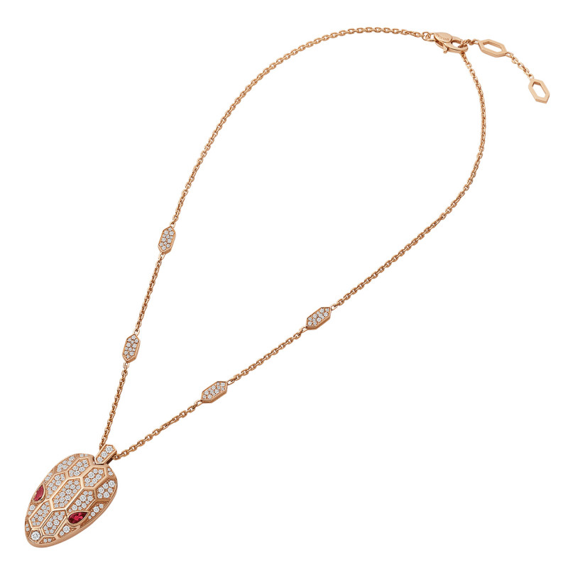Bvlgari Serpenti Halskette, Roségold, Diamanten, Rubine Bvlgari Serpenti Halskette, Roségold, Diamanten, Rubine