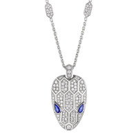 Bvlgari Serpenti Necklace, white gold, diamonds, sapphires Bvlgari Serpenti Necklace, white gold, diamonds, sapphires