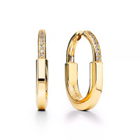 Tiffany Lock earrings, yellow gold, diamonds Tiffany Lock earrings, yellow gold, diamonds