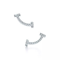 Tiffany T earrings, white gold, diamonds Tiffany T earrings, white gold, diamonds