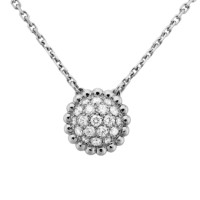 Van Cleef & Arpels Perlee pendant, white gold, diamonds Van Cleef & Arpels Perlee pendant, white gold, diamonds